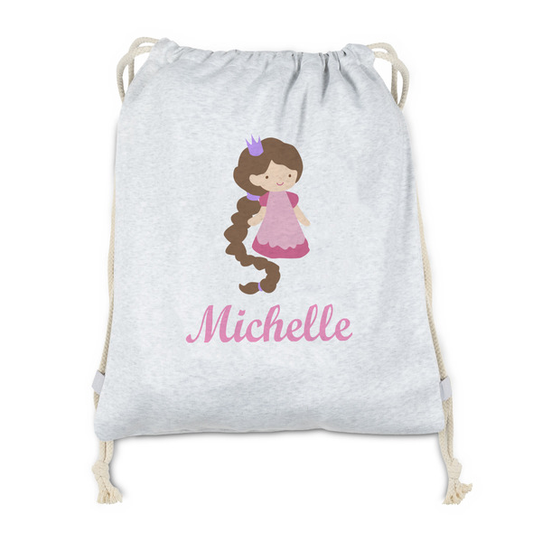 Custom Princess Print Drawstring Backpack - Sweatshirt Fleece - Double Sided (Personalized)