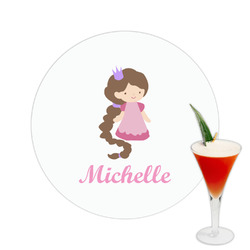 Princess Print Printed Drink Topper -  2.5" (Personalized)