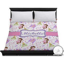 Princess Print Duvet Cover - King (Personalized)