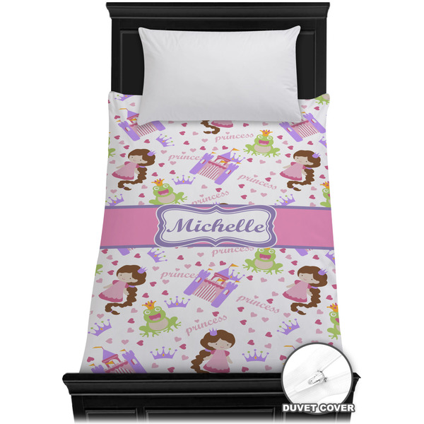 Custom Princess Print Duvet Cover - Twin XL (Personalized)