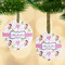 Princess Print Flat Glass Ornament w/ Name or Text