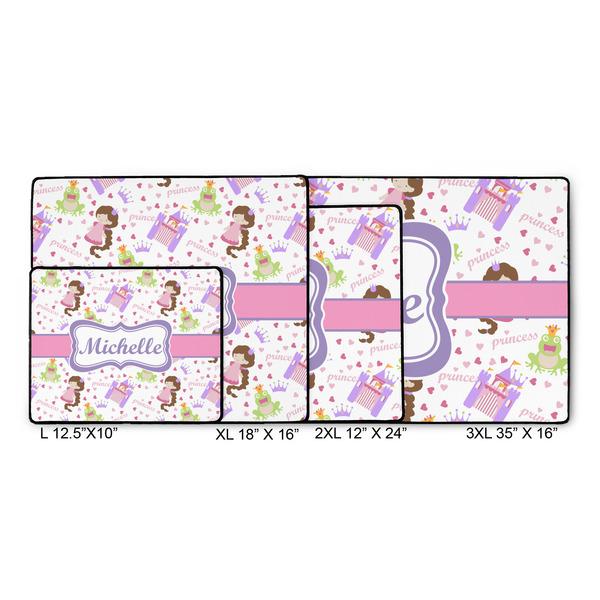Princess Print Gaming Mats - SIZE CHART