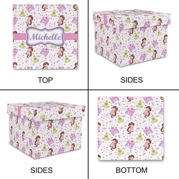 Princess Print Gift Boxes with Lid - Canvas Wrapped - Large - Approval