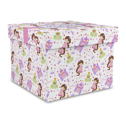 Princess Print Gift Box with Lid - Canvas Wrapped - Large (Personalized)