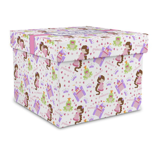 Custom Princess Print Gift Box with Lid - Canvas Wrapped - Large (Personalized)