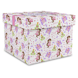Princess Print Gift Box with Lid - Canvas Wrapped - X-Large (Personalized)