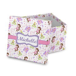 Princess Print Gift Box with Lid - Canvas Wrapped (Personalized)