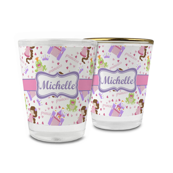 Custom Princess Print Glass Shot Glass - 1.5 oz (Personalized)