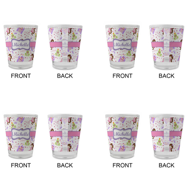 Princess Print Glass Shot Glass - Standard - Set of 4 - APPROVAL
