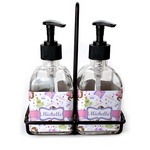 Princess Print Glass Soap & Lotion Bottle Set (Personalized)