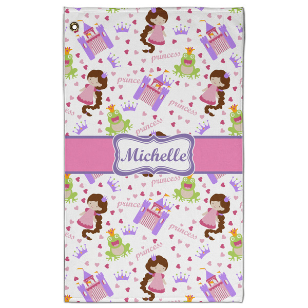 Custom Princess Print Golf Towel - Poly-Cotton Blend w/ Name or Text