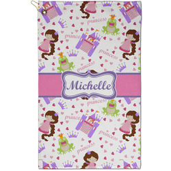 Princess Print Golf Towel - Poly-Cotton Blend - Small w/ Name or Text