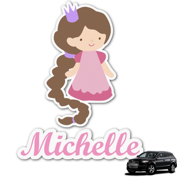 Custom Princess Print Graphic Car Decal (Personalized)