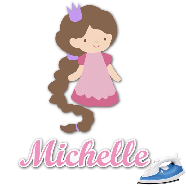 Custom Princess Print Graphic Iron On Transfer - Up to 4.5"x4.5" (Personalized)