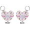 Princess Print Heart Keychain (Front + Back)