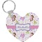 Princess Print Heart Keychain (Personalized)