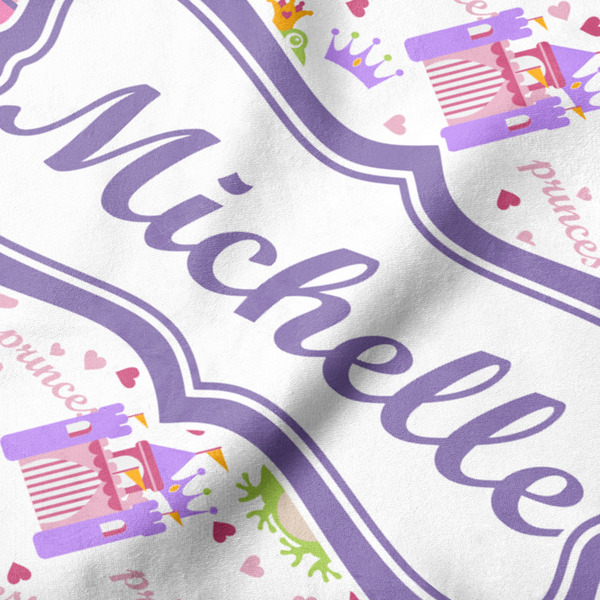 Princess Print Hooded Baby Towel- Detail Close Up