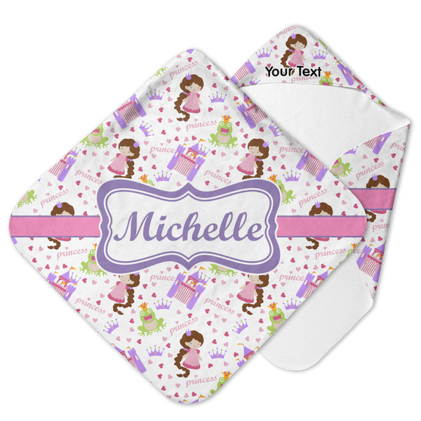 Custom Princess Print Hooded Baby Towel (Personalized)