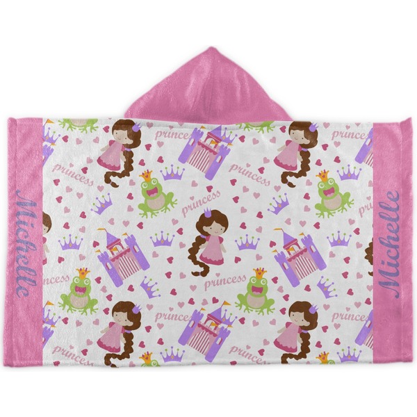 Custom Princess Print Kids Hooded Towel (Personalized)