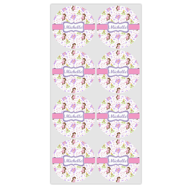 Princess Print Icing Circle - Medium - Set of 8