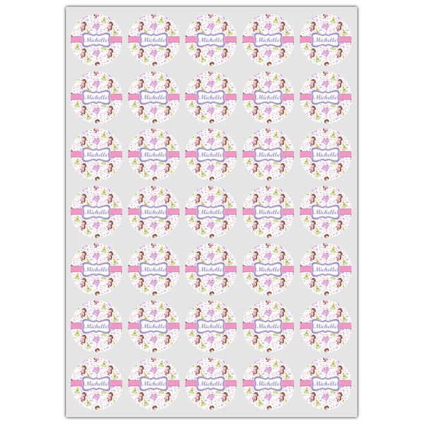 Princess Print Icing Circle - XSmall - Set of 35