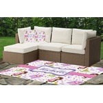 Princess Print Indoor / Outdoor Rug - Custom Size w/ Name or Text