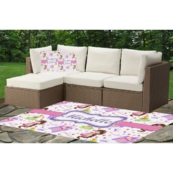Princess Print Indoor / Outdoor Rug - Custom Size w/ Name or Text