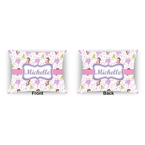 Princess Print  Indoor Rectangular Burlap Pillow (Front and Back)