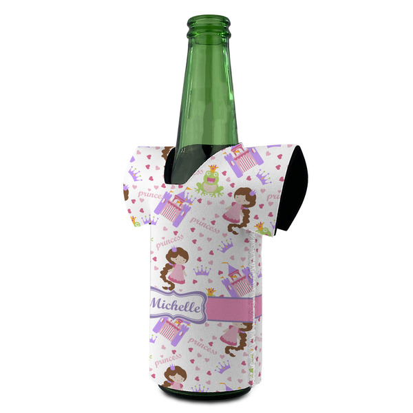 Princess Print Jersey Bottle Cooler - ANGLE (on bottle)