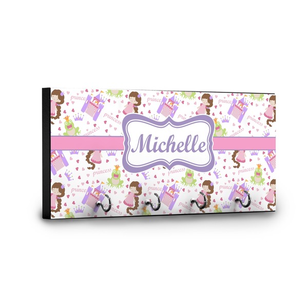 Princess Print Key Hanger - Front View with Hooks