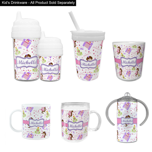 Princess Print Kid's Drinkware - Customized & Personalized
