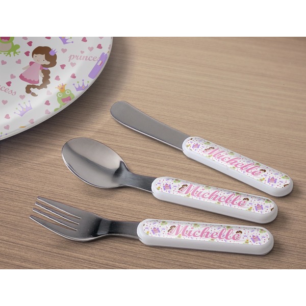 Princess Print Kids Flatware w/ Plate