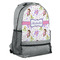 Princess Print Large Backpack - Gray - Angled View