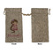 Princess Print Large Burlap Gift Bags - Front Approval