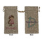 Princess Print Large Burlap Gift Bag - Front & Back (Personalized)