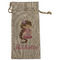 Princess Print Large Burlap Gift Bag - Front (Personalized)