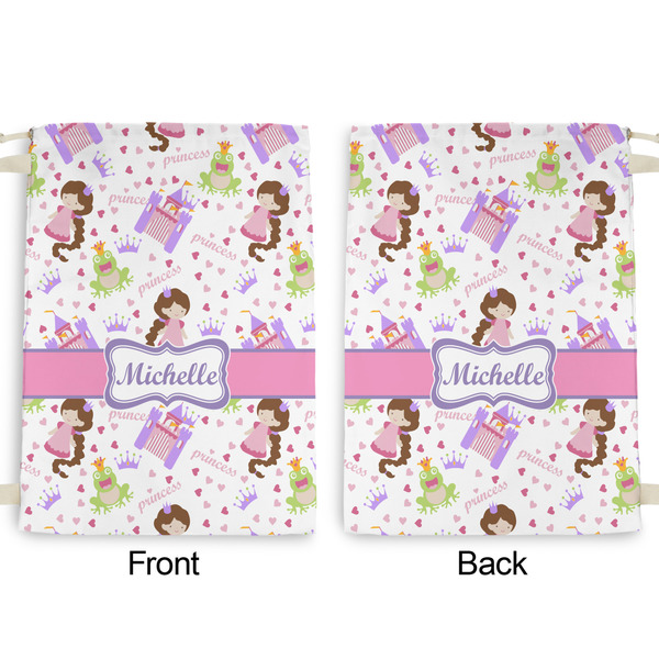 Princess Print Large Laundry Bag - Front & Back View