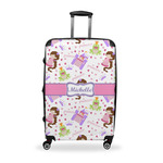 Princess Print Suitcase - 28" Large - Checked w/ Name or Text