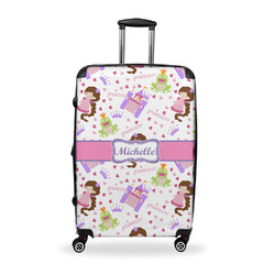 Princess Print Suitcase - 28" Large - Checked w/ Name or Text