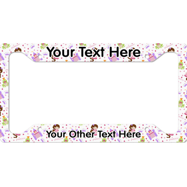 Custom Princess Print License Plate Frame (Personalized)