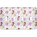 Princess Print Light Switch Cover (4 Toggle Plate)