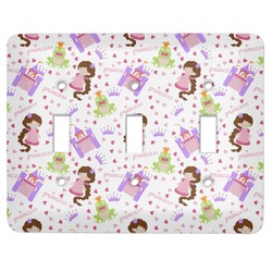 Princess Print Light Switch Cover (3 Toggle Plate)