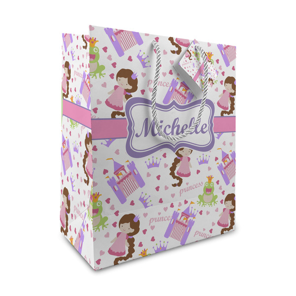 Custom Princess Print Medium Gift Bag (Personalized)