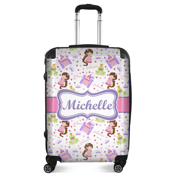 Custom Princess Print Suitcase - 24" Medium - Checked (Personalized)