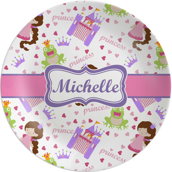 Custom Princess Print Melamine Salad Plate - 8" (Personalized)