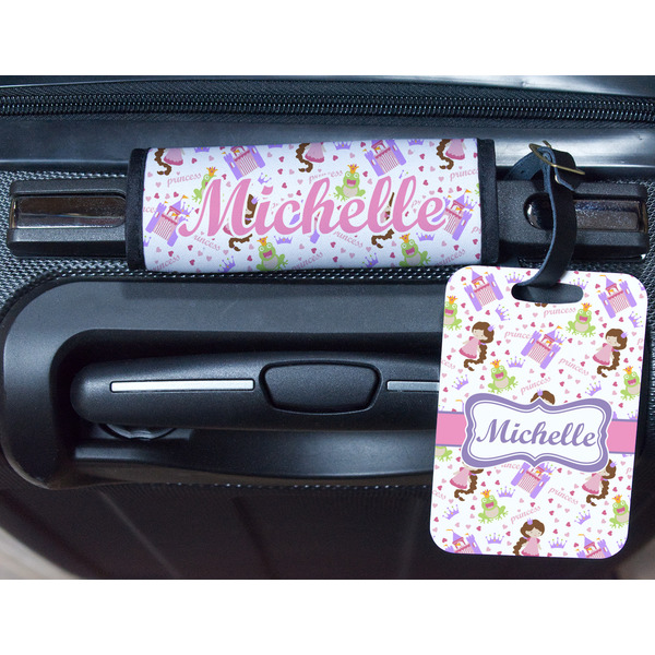 Princess Print Metal Luggage Tag & Handle Wrap - In Context