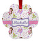 Princess Print Metal Paw Ornament - Double Sided w/ Name or Text