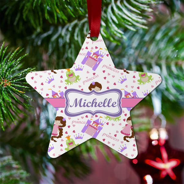 Princess Print Metal Star Ornament - Lifestyle