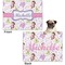Princess Print Microfleece Dog Blanket - Regular - Front & Back