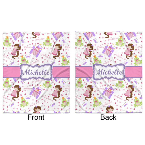 Princess Print Minky Blanket - 50"x60" - Double Sided - Front & Back